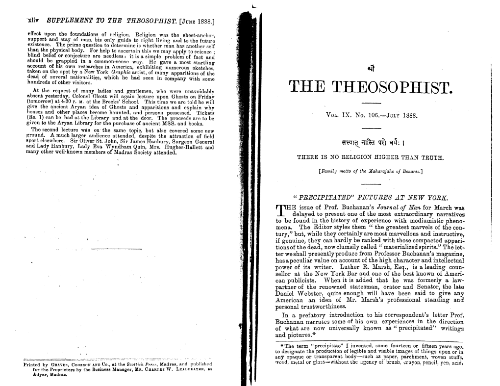 Theosophist V9 N106 July 1888