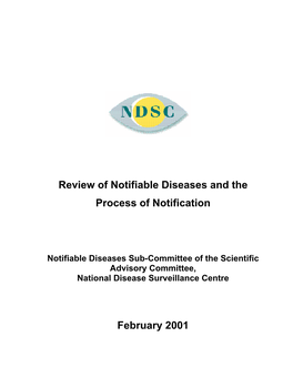 Review of Notifiable Diseases and the Process of Notification