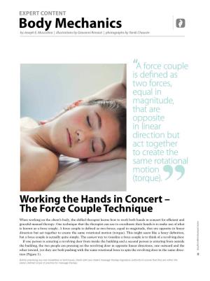 Body Mechanics 16 Mtj/Massage Therapy Journal Summer 2013 “ Door