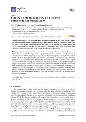 Step-Pulse Modulation of Gain-Switched Semiconductor Pulsed Laser