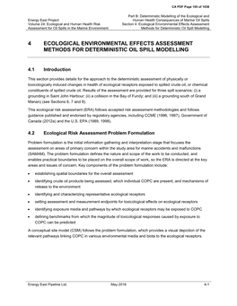 4 Ecological Environmental Effects Assessment Methods for Deterministic Oil Spill Modelling