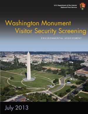 Washington Monument Visitor Security Screening