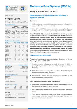 Motherson Sumi Systems (MSS IN)