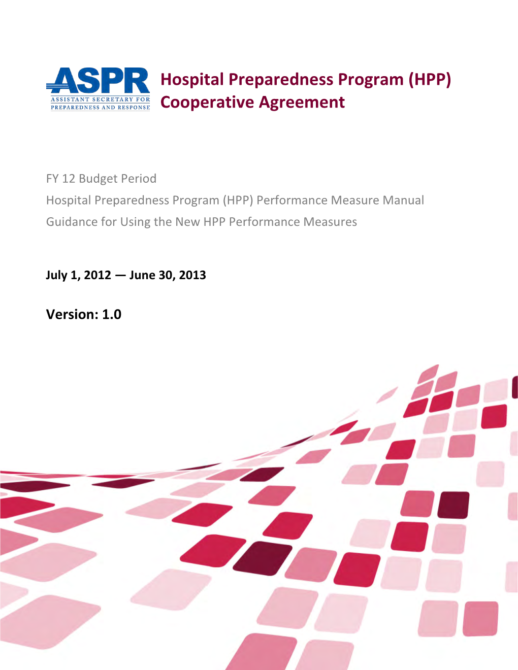 HPP) Cooperative Agreement