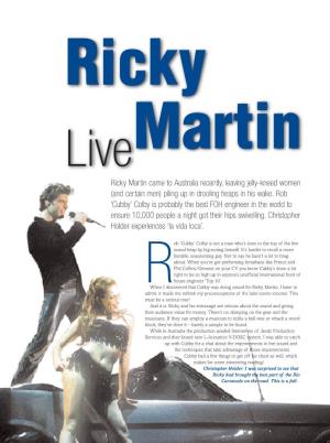 Ricky Martin Live Issue 12