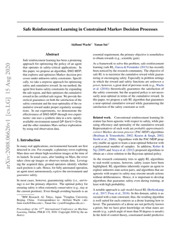 Safe Reinforcement Learning in Constrained Markov Decision Processes