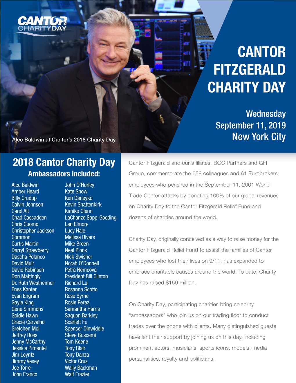 Cantor Fitzgerald Charity Day
