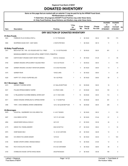 Order Sheet by Storage