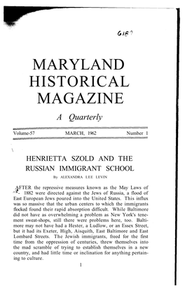 Maryland Historical Magazine 57