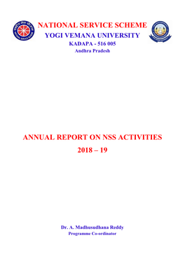 National Service Scheme Annual Report on Nss