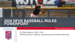2020 NFHS Baseball Rules PPT AD