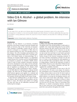 Alcohol - a Global Problem