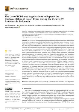 The Use of ICT-Based Applications to Support the Implementation of Smart Cities During the COVID-19 Pandemic in Indonesia