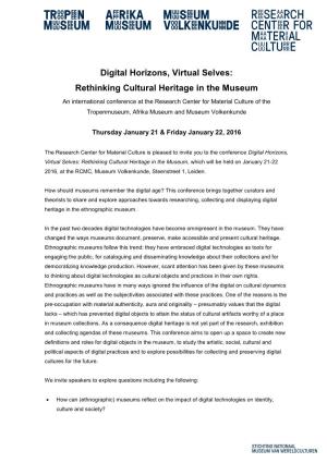 Rethinking Cultural Heritage in the Museum
