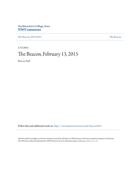 The Beacon, February 13, 2015 Beacon Staff