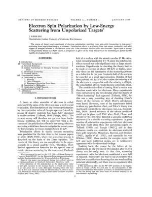 Electron Spin Polarization by Low-Energy Scattering From