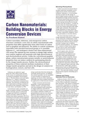 Carbon Nanomaterials: Building Blocks in Energy Conversion Devices