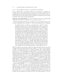 1.5.4 Every Abelian Variety Is a Quotient of a Jacobian Over an Inﬁnite ﬁeld, Every Abelin Variety Can Be Obtained As a Quotient of a Jacobian Variety