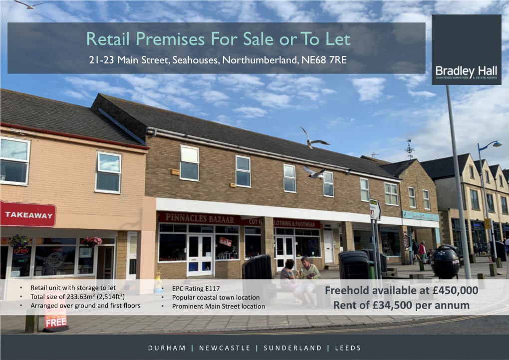 Retail Premises for Sale Or to Let