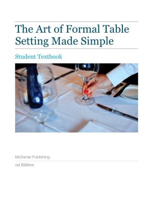The Art of Formal Table Setting Made Simple