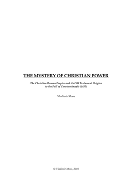 The Mystery of Christian Power