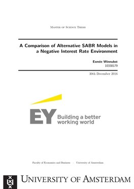 A Comparison of Alternative SABR Models in a Negative Interest Rate Environment