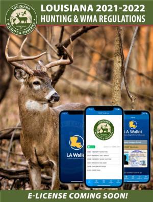 Louisiana 2021-2022 Hunting & Wma Regulations
