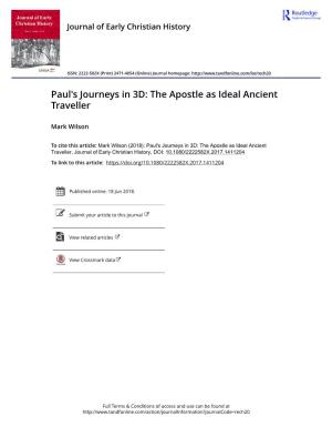Paul's Journeys in 3D: the Apostle As Ideal Ancient Traveller
