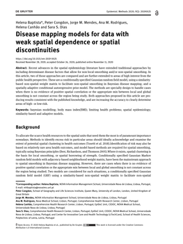 Disease Mapping Models for Data with Weak Spatial Dependence Or