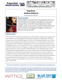 Napoleon Andrew Roberts Reviewed by Robert Schmidt