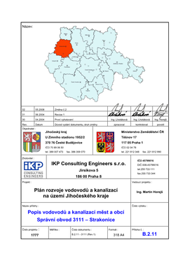 IKP Consulting Engineers S.R.O. Plán Rozvoje Vodovodů a Kanalizací Na