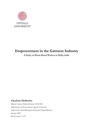 Empowerment in the Garment Industry a Study on Home-Based Workers in Delhi, India