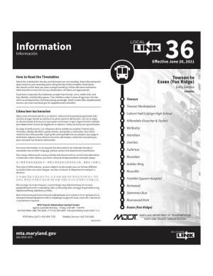 Information Información Effective36 June 20, 2021