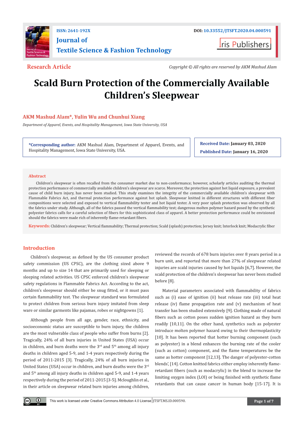 Scald Burn Protection of the Commercially Available Children's