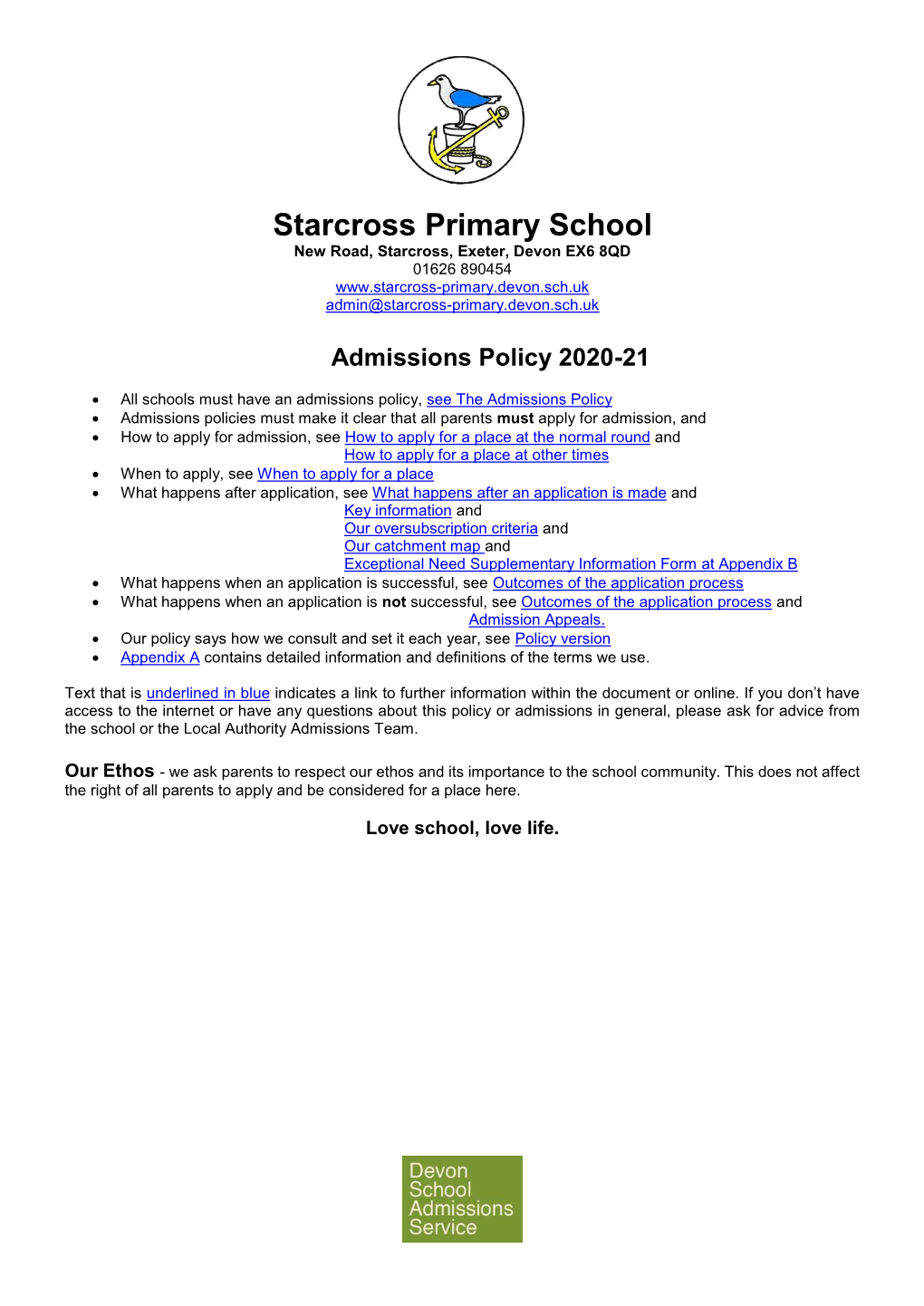 2020-Starcross-Admissions-Policy