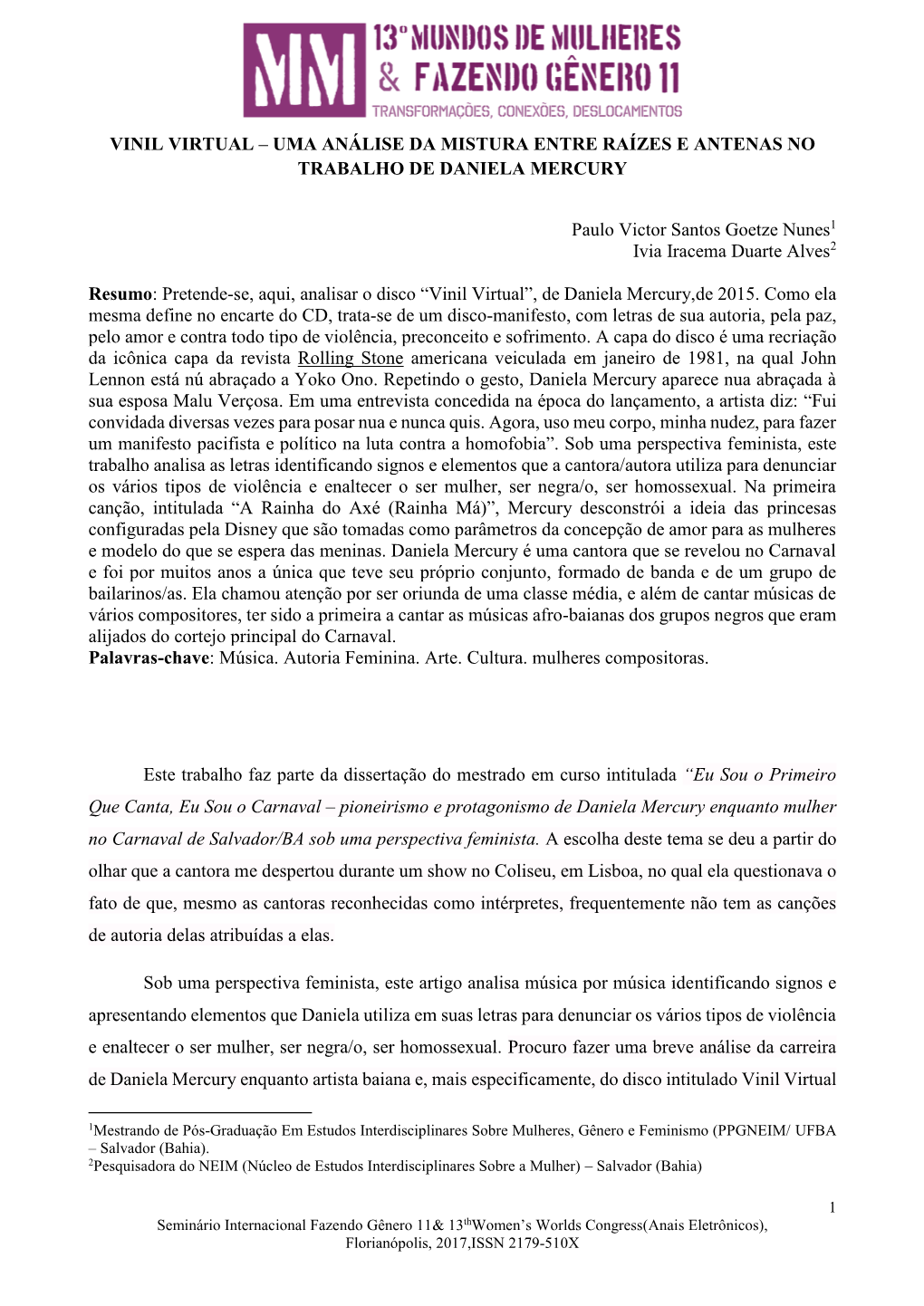 Vinil Virtual – Uma Análise Da Mistura Entre Raízes E Antenas No Trabalho De Daniela Mercury