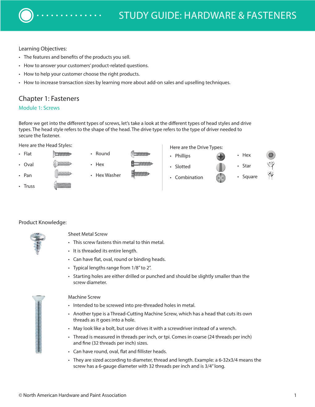 Hardware Fastener Study Guide 2019.Indd