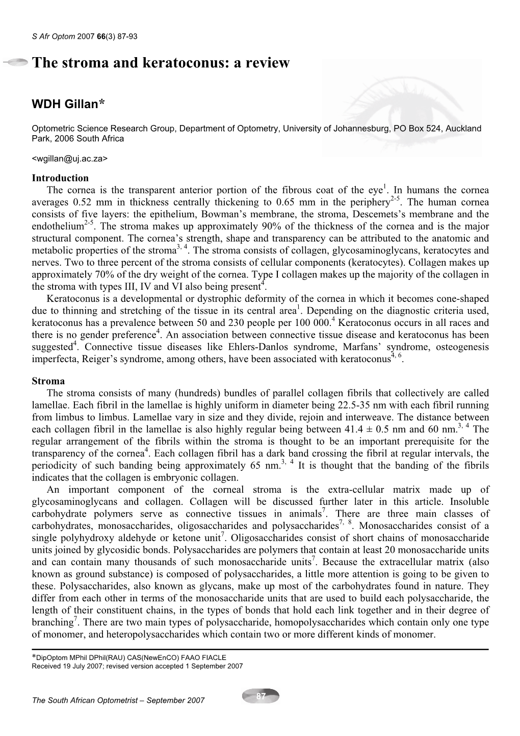 The Stroma and Keratoconus: a Review