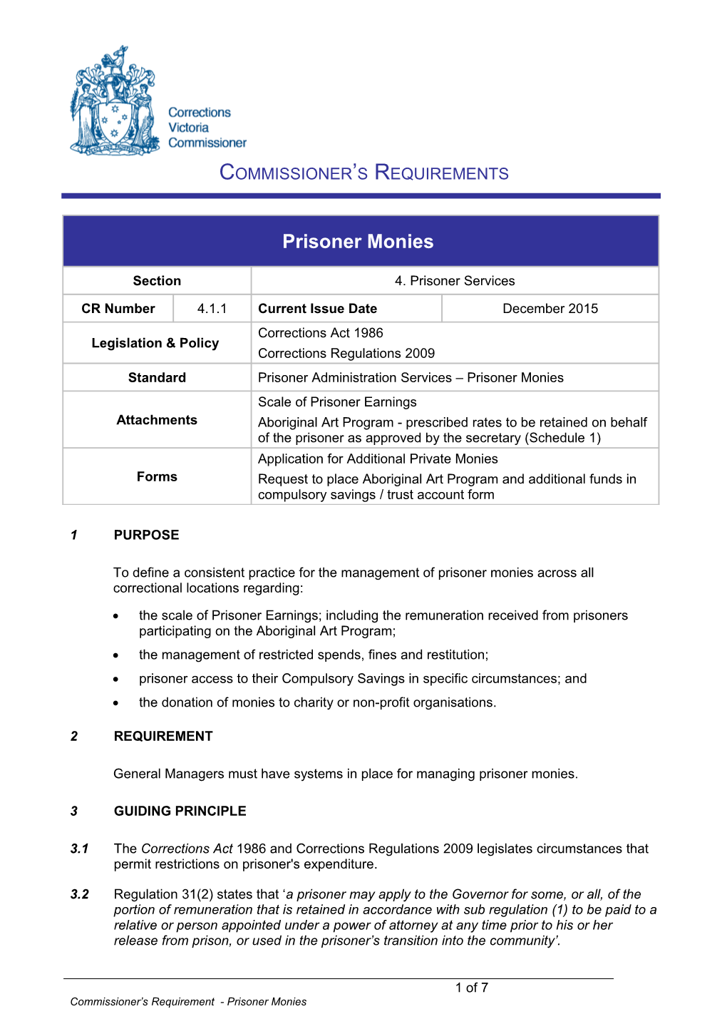 Commissioner S Requirements s1