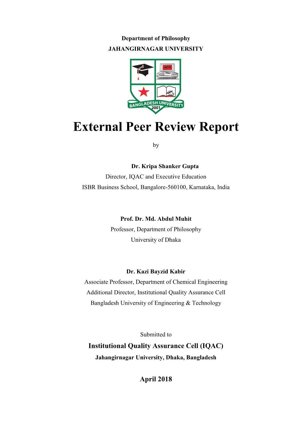 External Peer Review Report