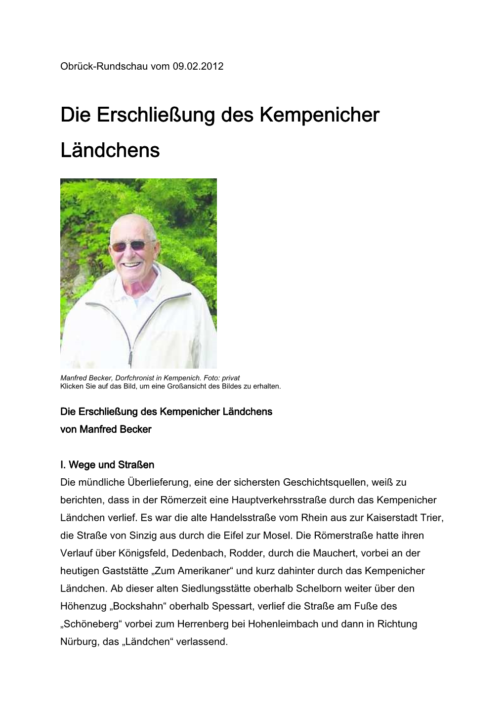 Manfred Becker 2012, Quelle: Olbrück-Rundschau