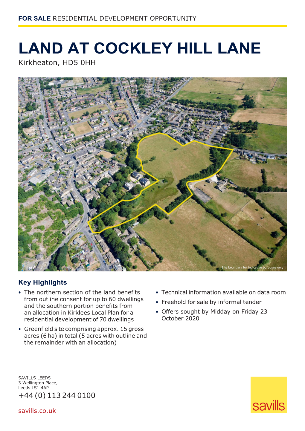 LAND at COCKLEY HILL LANE Kirkheaton, HD5 0HH