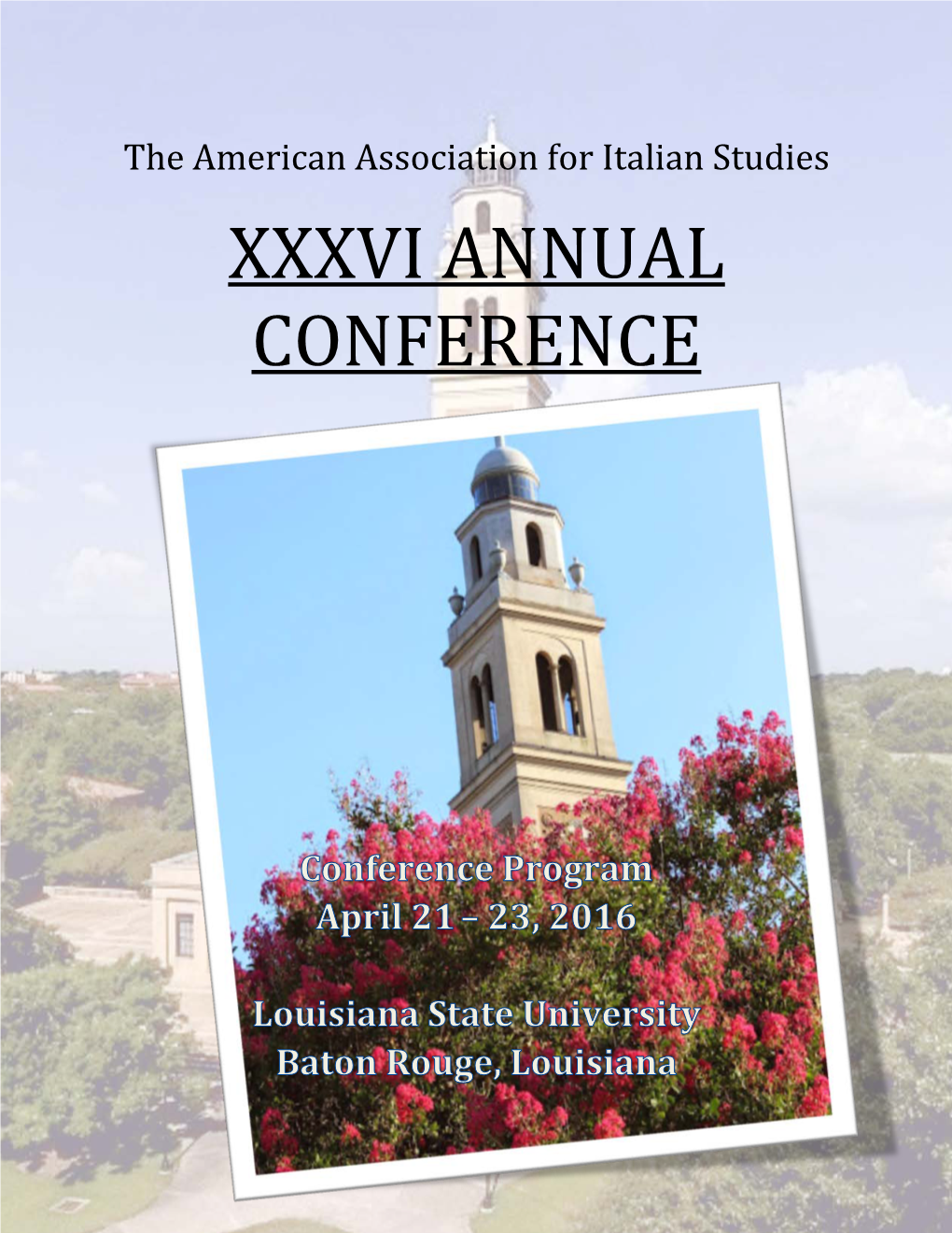 Xxxvi Annual Conference