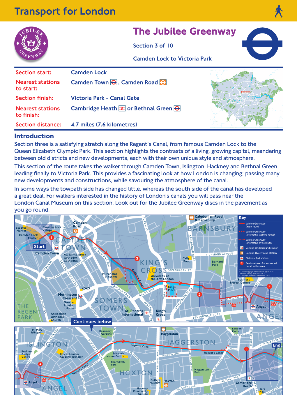 The Jubilee Greenway. Section 3 of 10