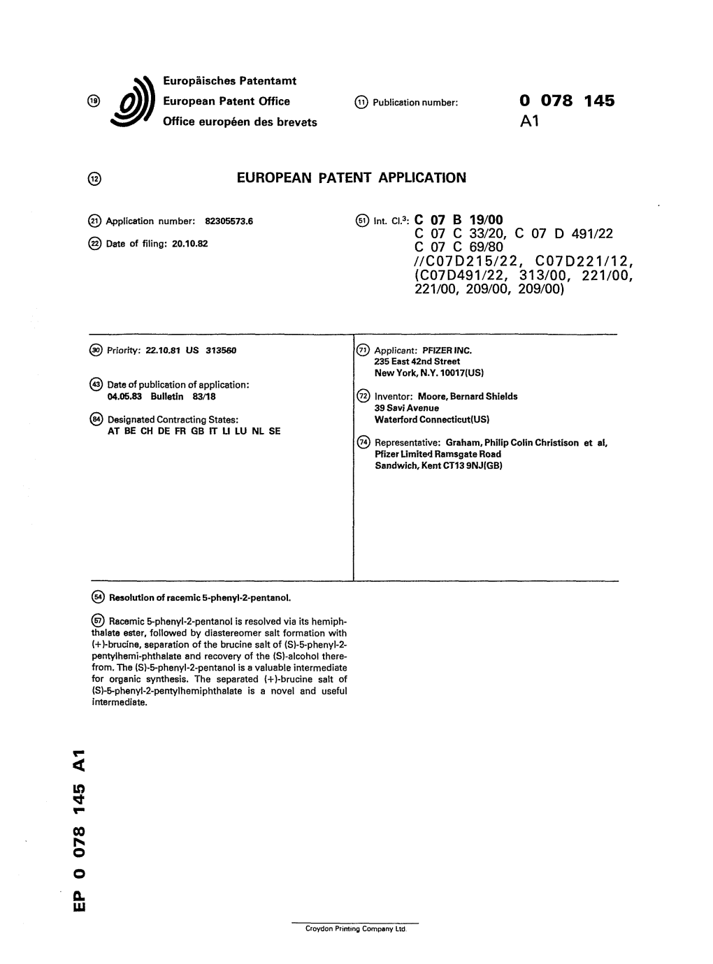 Resolution of Racemic 5-Phenyl-2-Pentanol