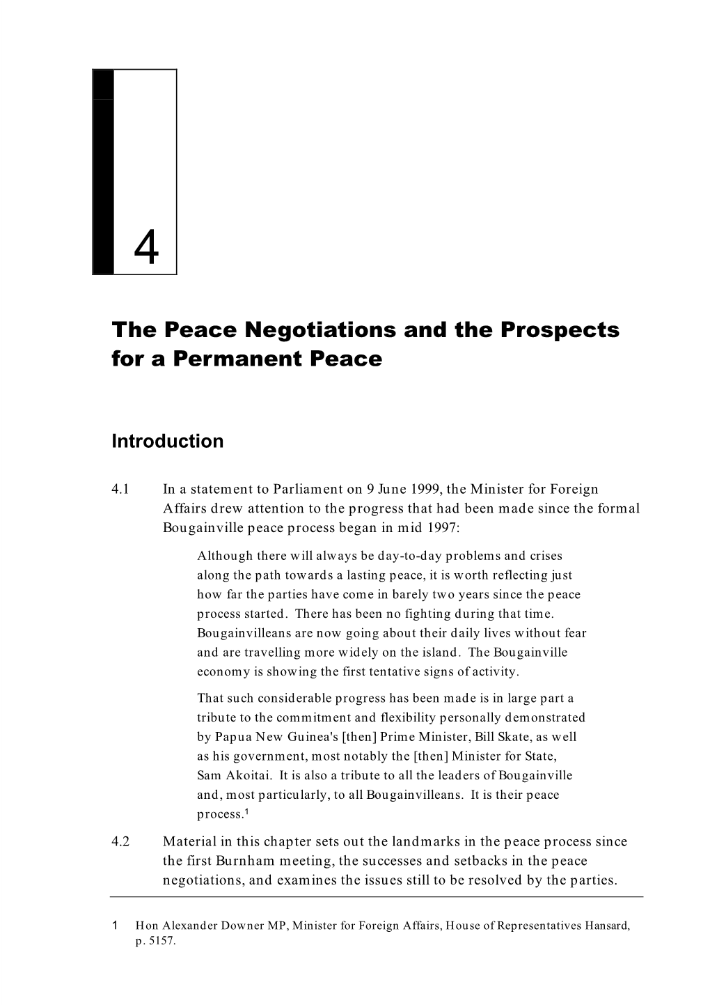 Chapter 4: the Peace Negotiations and the Prospects for a Permanent