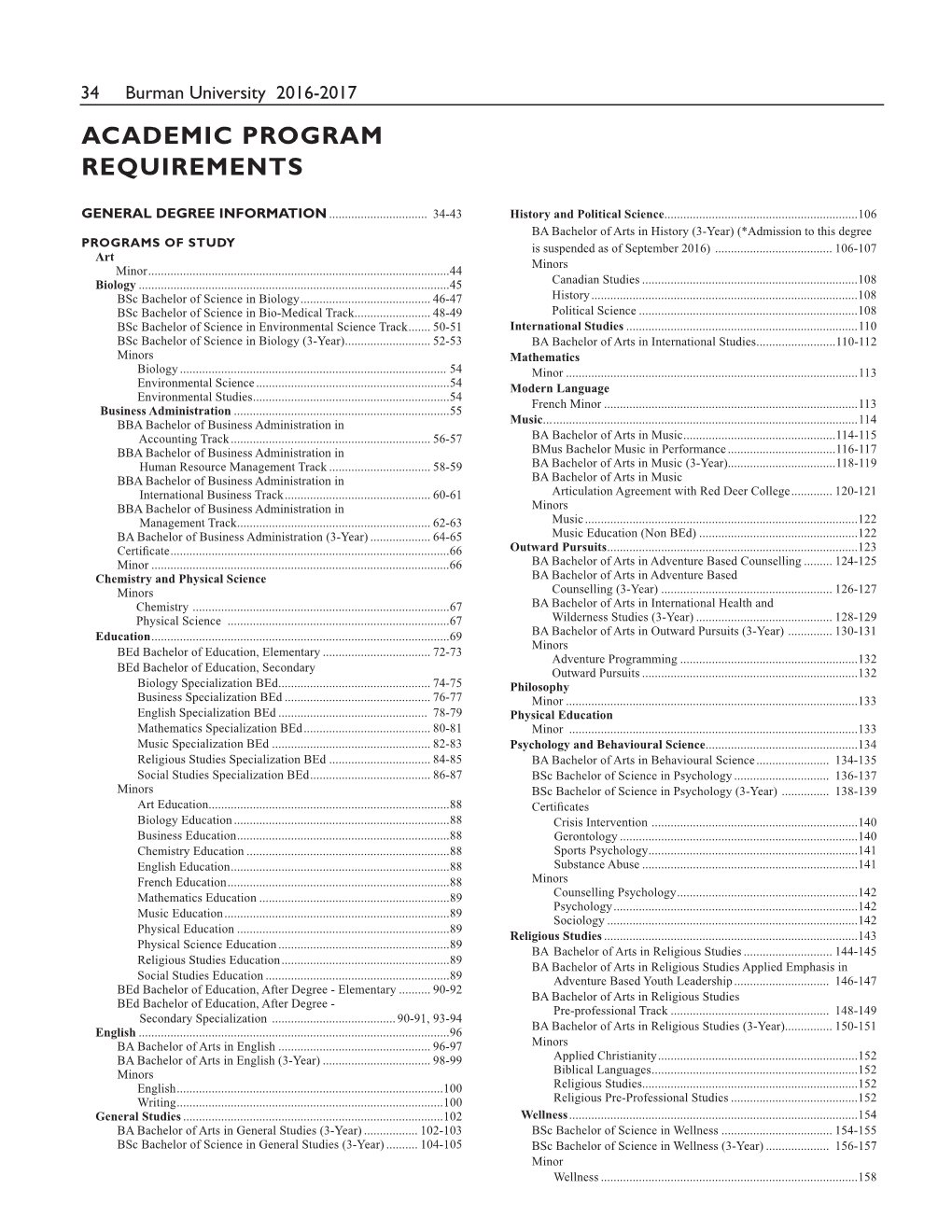 Academic Programs Requirements 16-17.Indd