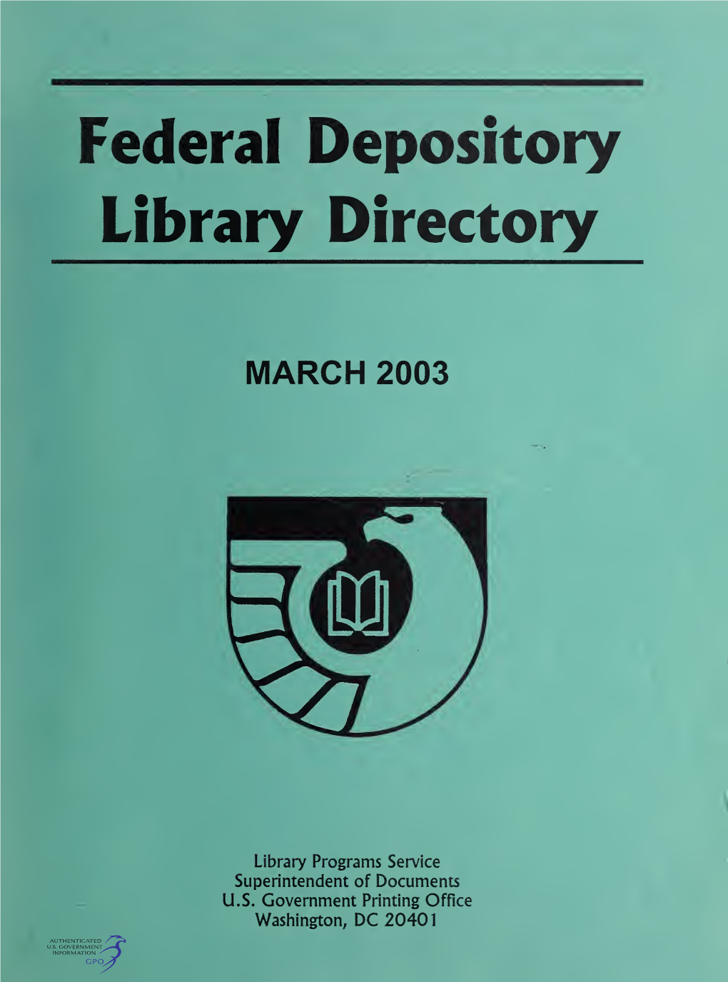 Federal Depository Library Directory