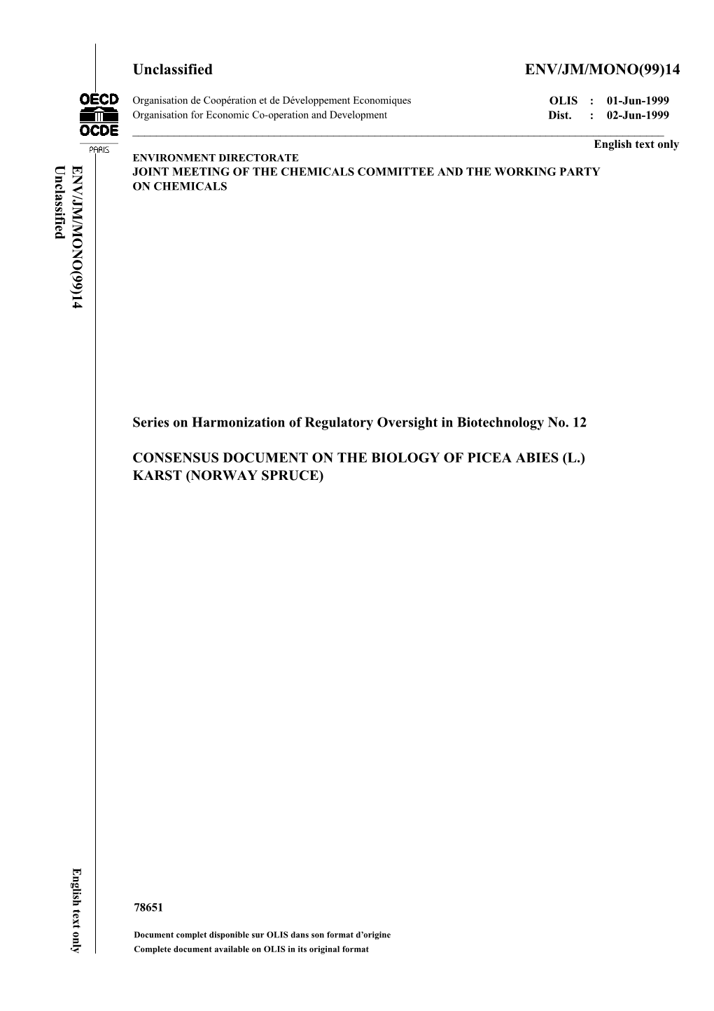 PICEA ABIES (L.) KARST (NORWAY SPRUCE) English Text Only English Text