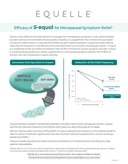 Efficacy of S-Equol for Menopausal Symptom Relief †